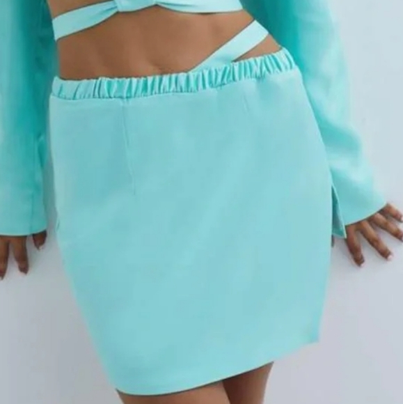 For Love & Lemons Aqua Marie Skirt - Picture 2 of 7